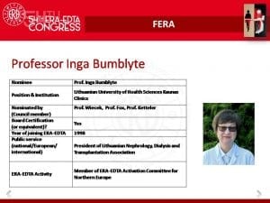 Prof. I. A. Bumblytės nominacija apdovanojimui