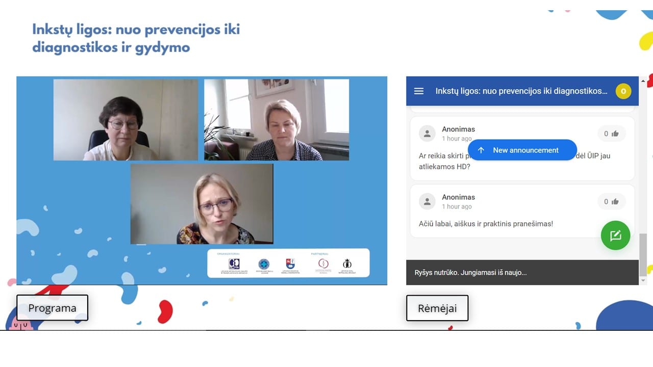 Nuotolinė konferencija "Inkstų ligos: nuo prevencijos iki diagnostikos ir gydymo"