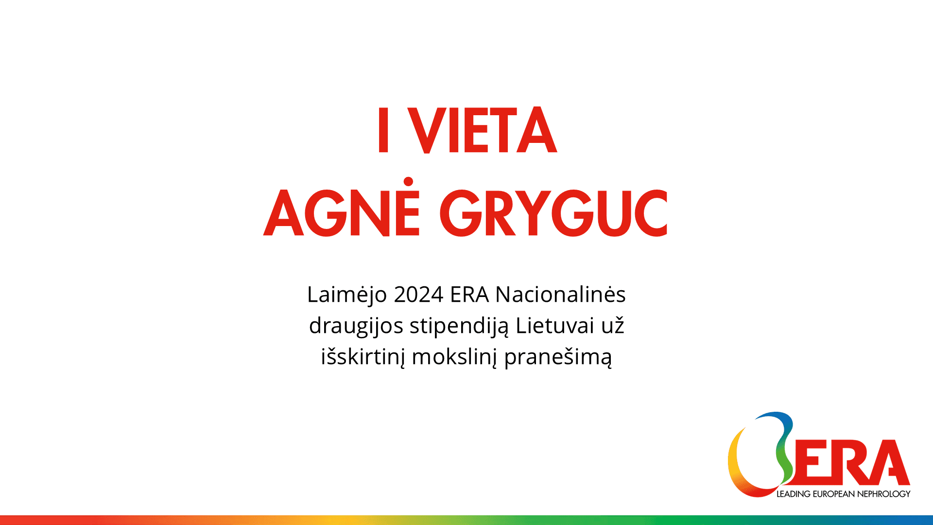 ERA grant laimėtoja 2024m.