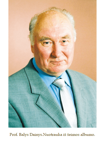 Sveikiname profesorių Balį Dainį 85 metų jubiliejaus proga